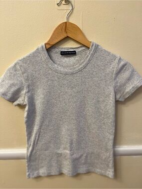 Brandy Melville Light Heather Gray Short Sleeve Tee